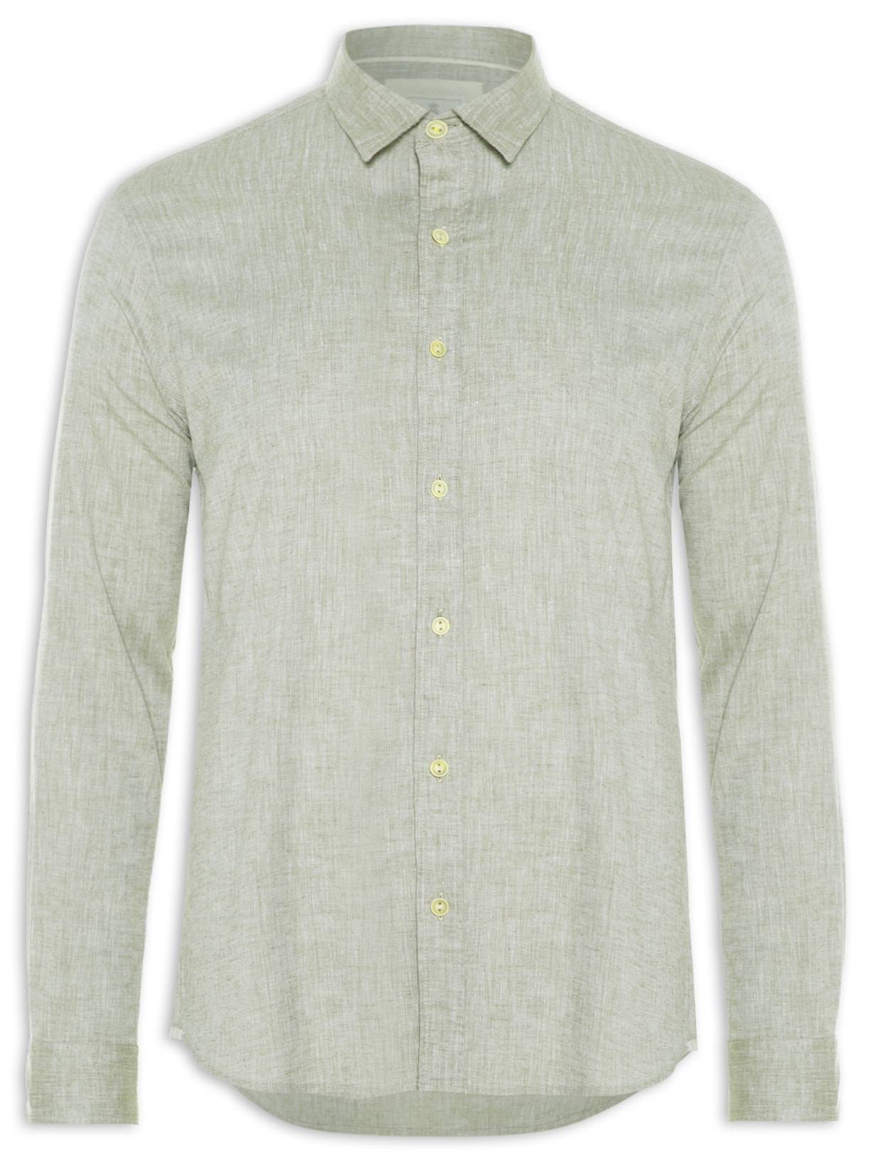 Camisa Masculina Blend Linen Manga Longa - Verde