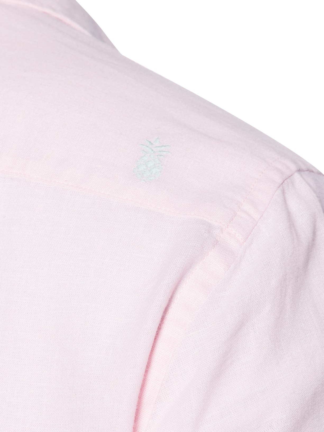 Camisa Masculina Blend Linen Rosa Pineapple