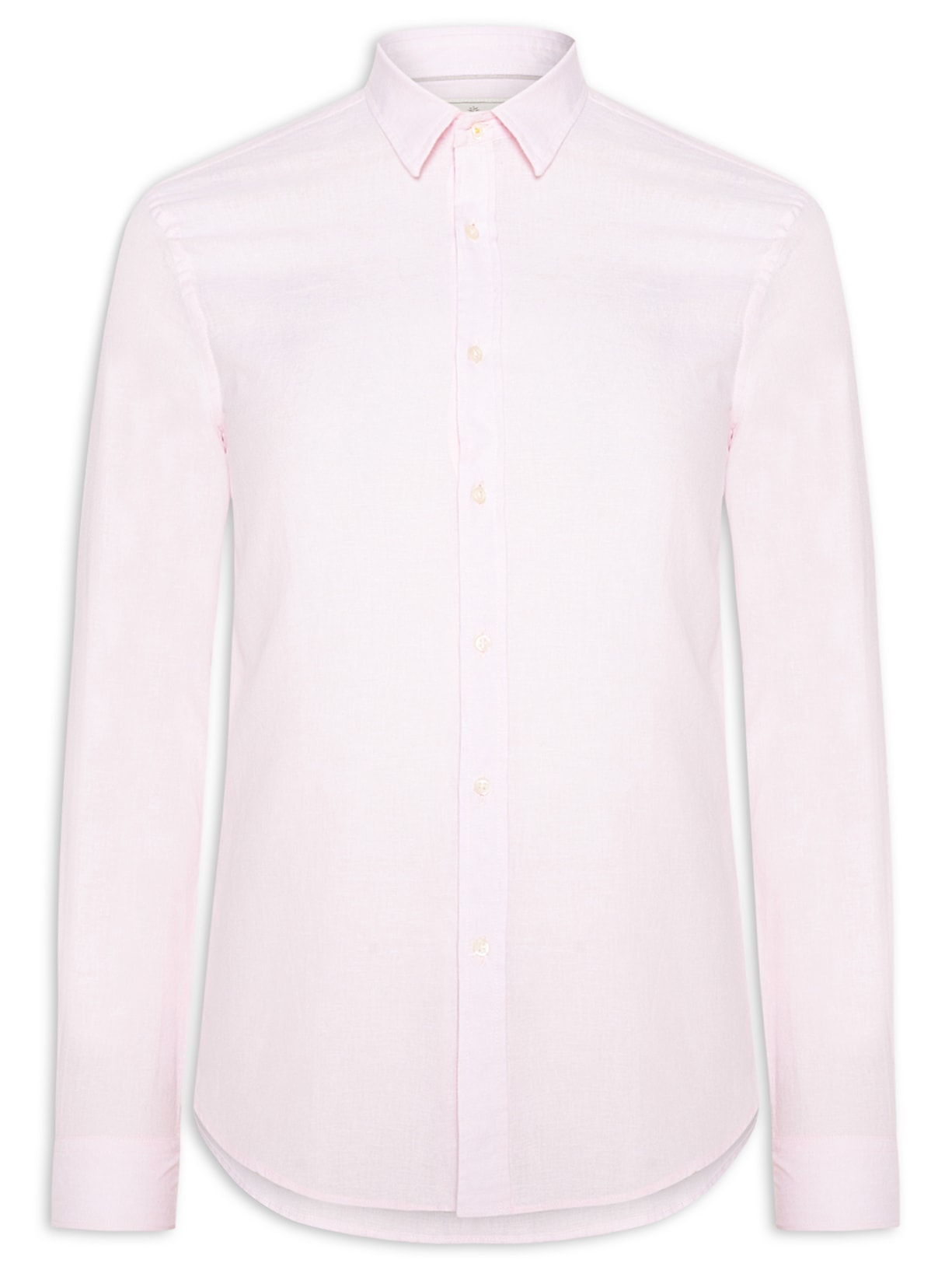 Camisa Masculina Blend Linen Rosa Pineapple