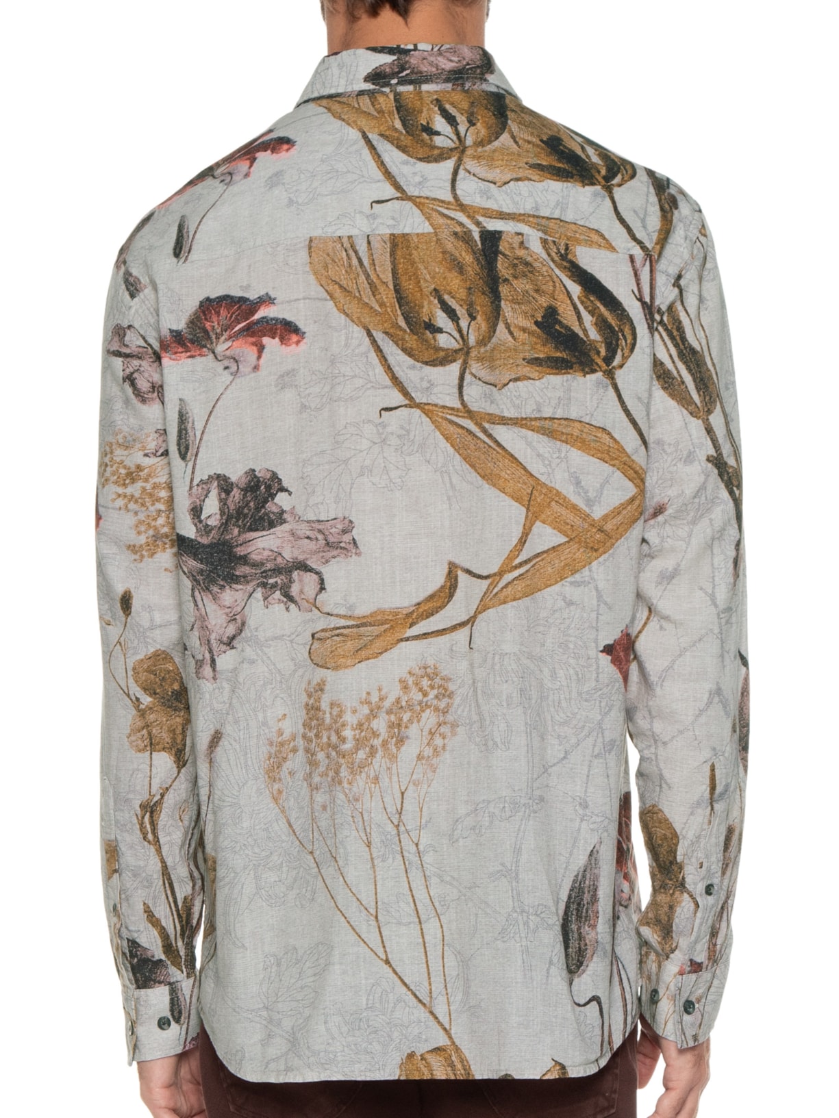 Camisa Masculina Blooms Cinza John John