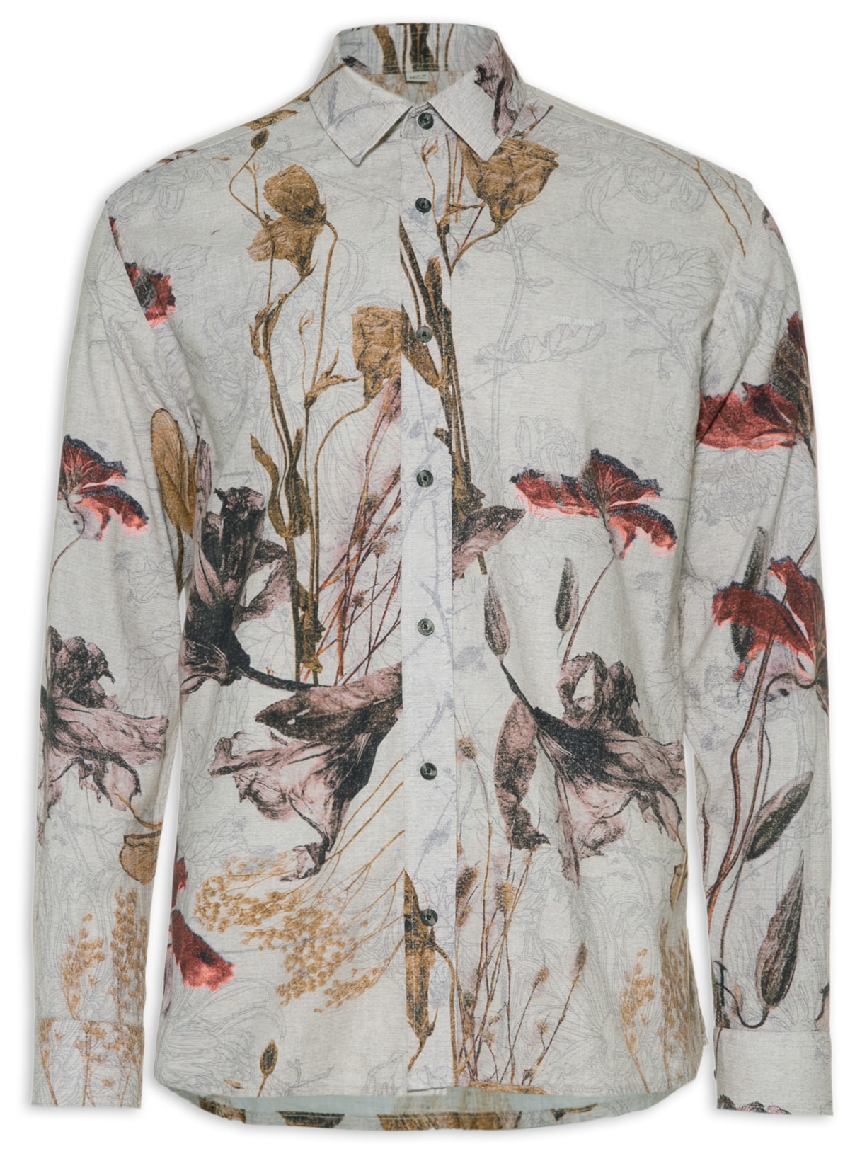 Camisa Masculina Blooms Cinza John John