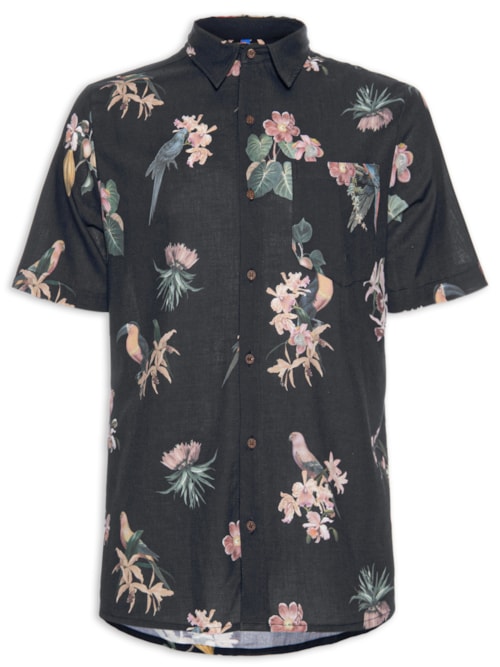 Camisa Masculina Bold Zez Ring - Preto