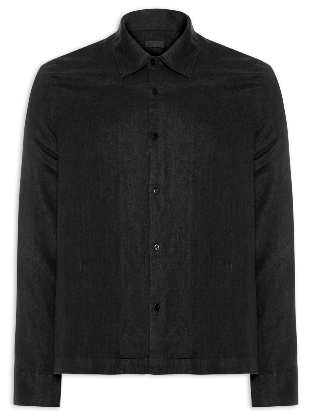 Camisa Masculina Brief Linen Confort ML – Preto Osklen