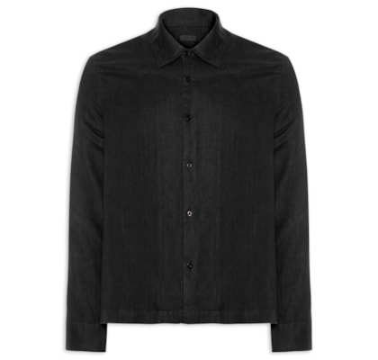 Camisa Masculina Brief Linen Confort ML – Preto