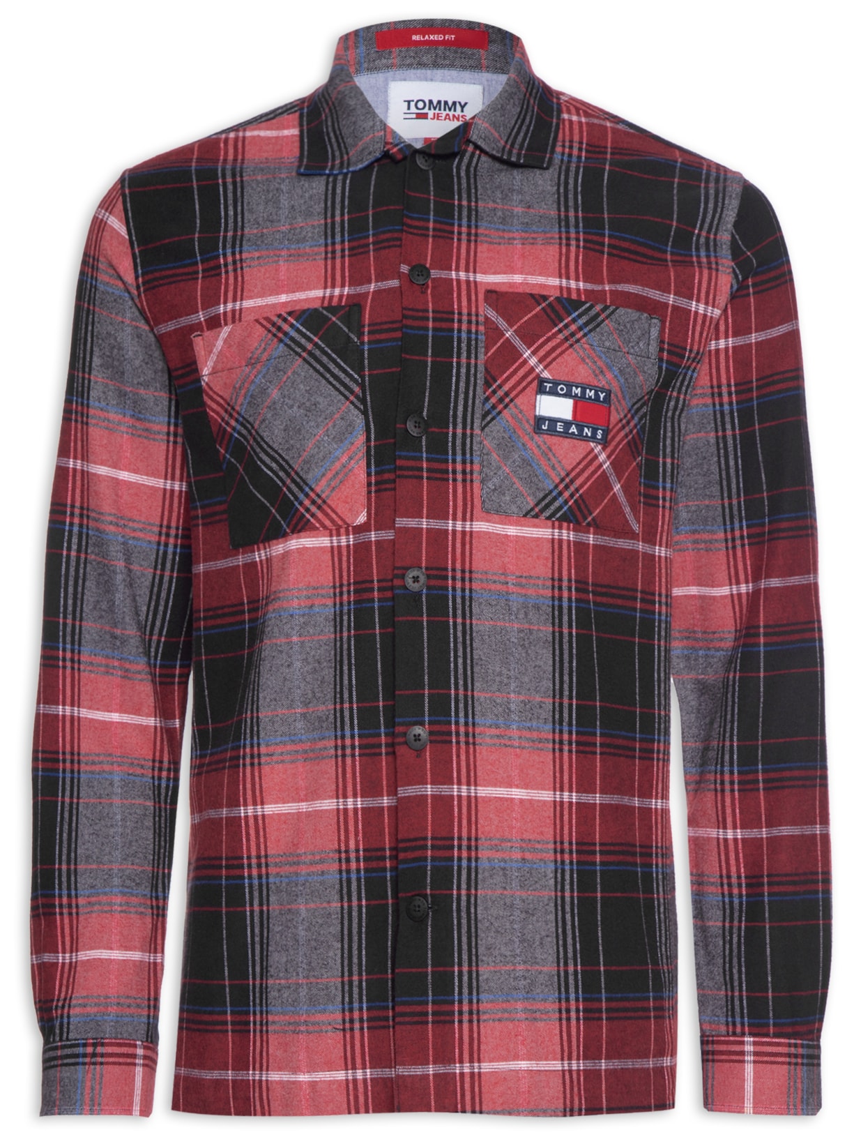 Camisa Masculina Brushed Check Overshirt - Vermelho