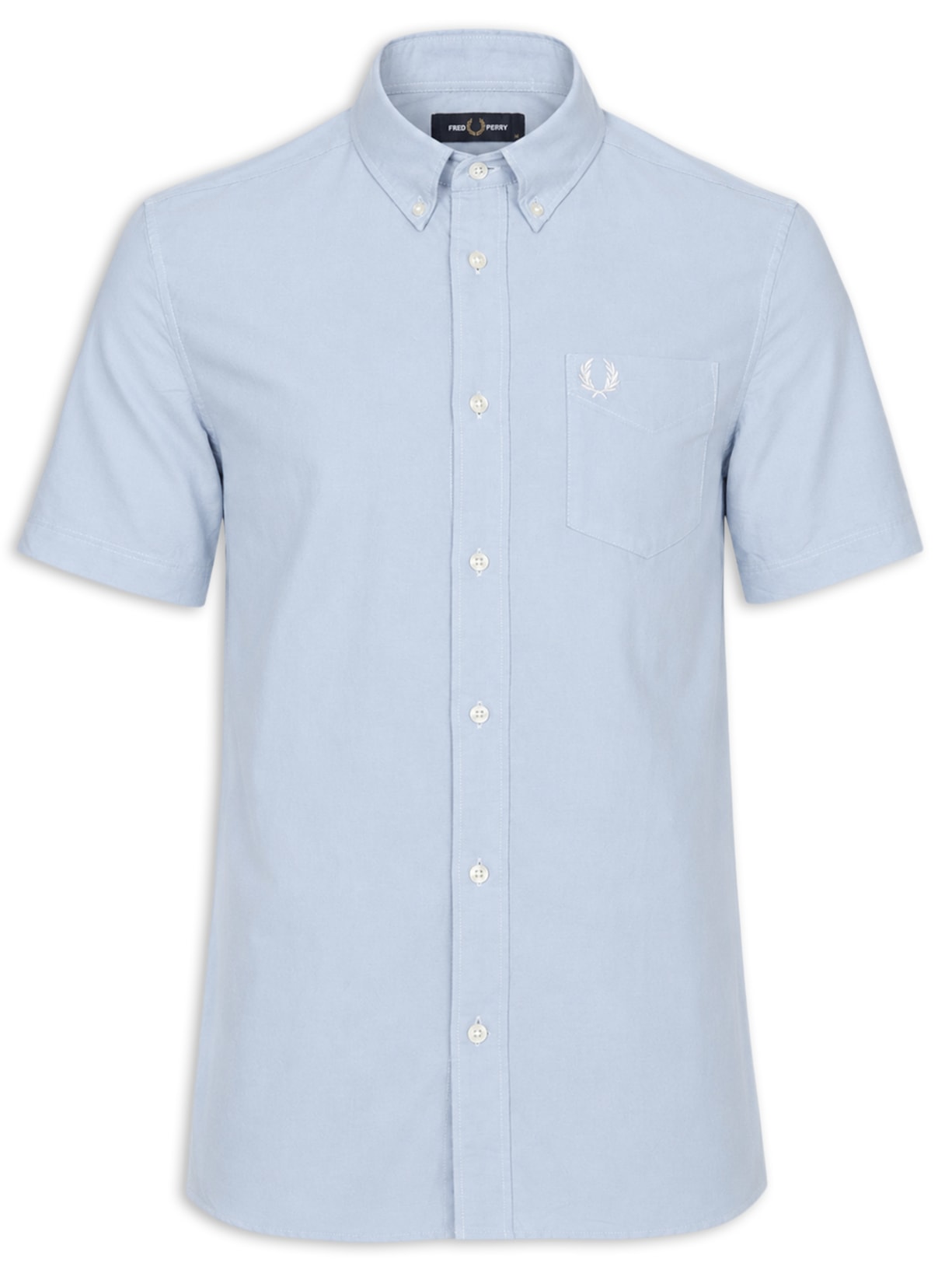 Camisa Masculina Button Down Regular Fit Azul Fred Perry
