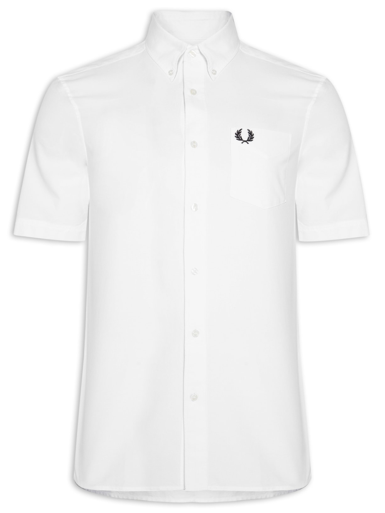 Camisa Masculina Button Down Regular Fit Branco Fred Perry