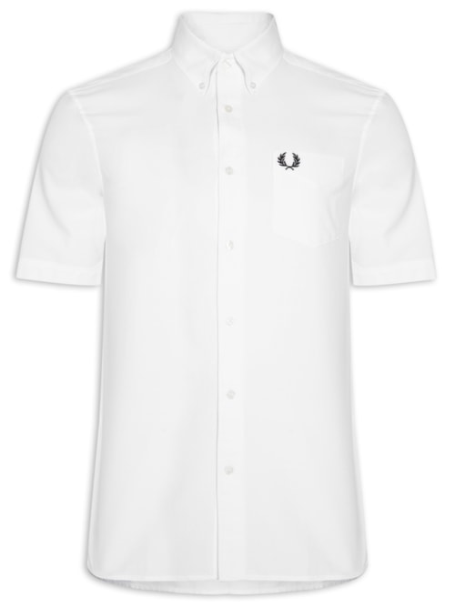 Camisa Masculina Button Down Regular Fit - Branco