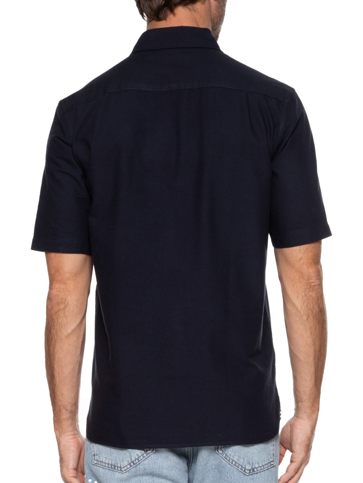 Camisa Masculina Button Down Regular Fit Em Oxford Azul Fred Perry