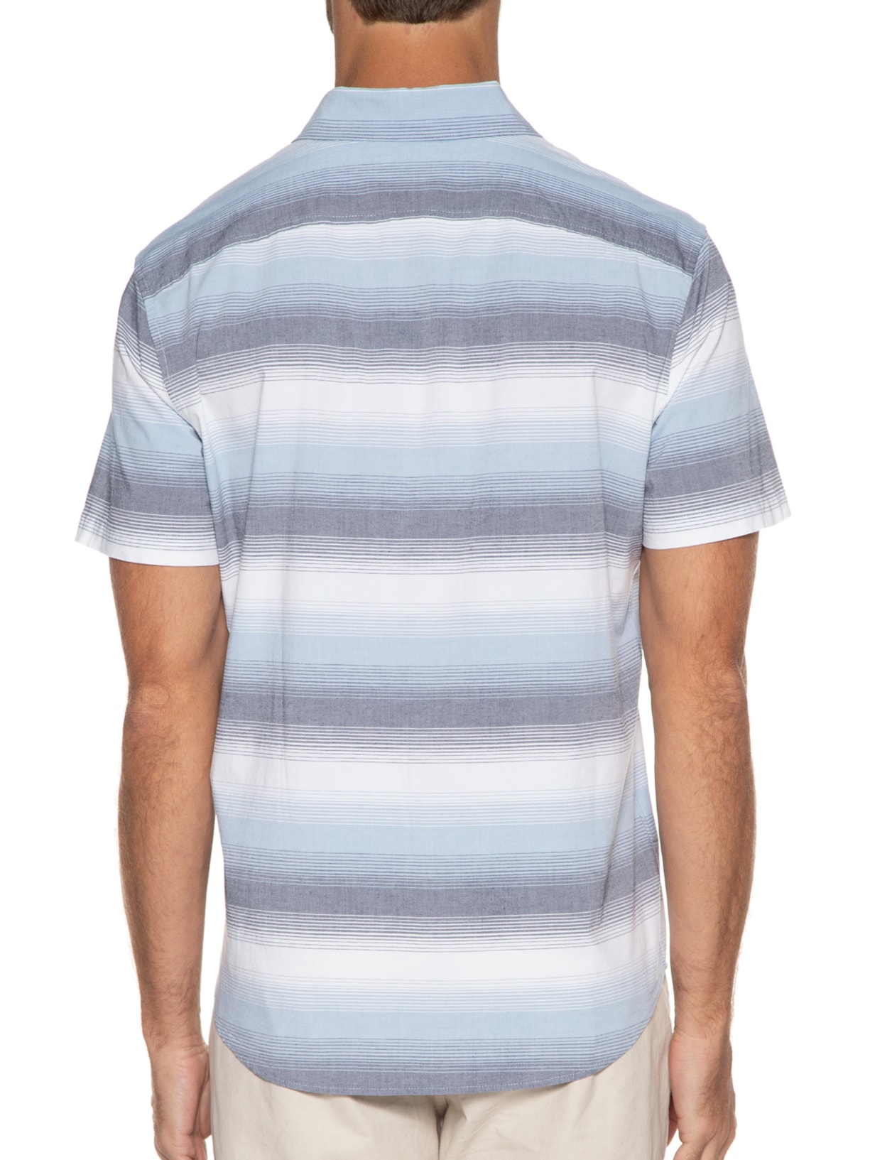 Camisa Masculina C Listrada Original Azul Original Penguin