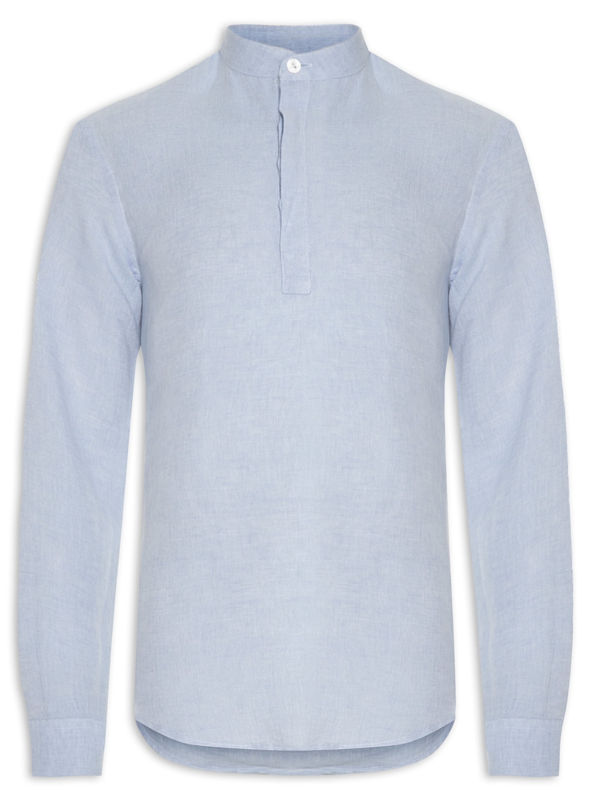 Camisa Masculina Cambraia Uni Ml - Azul