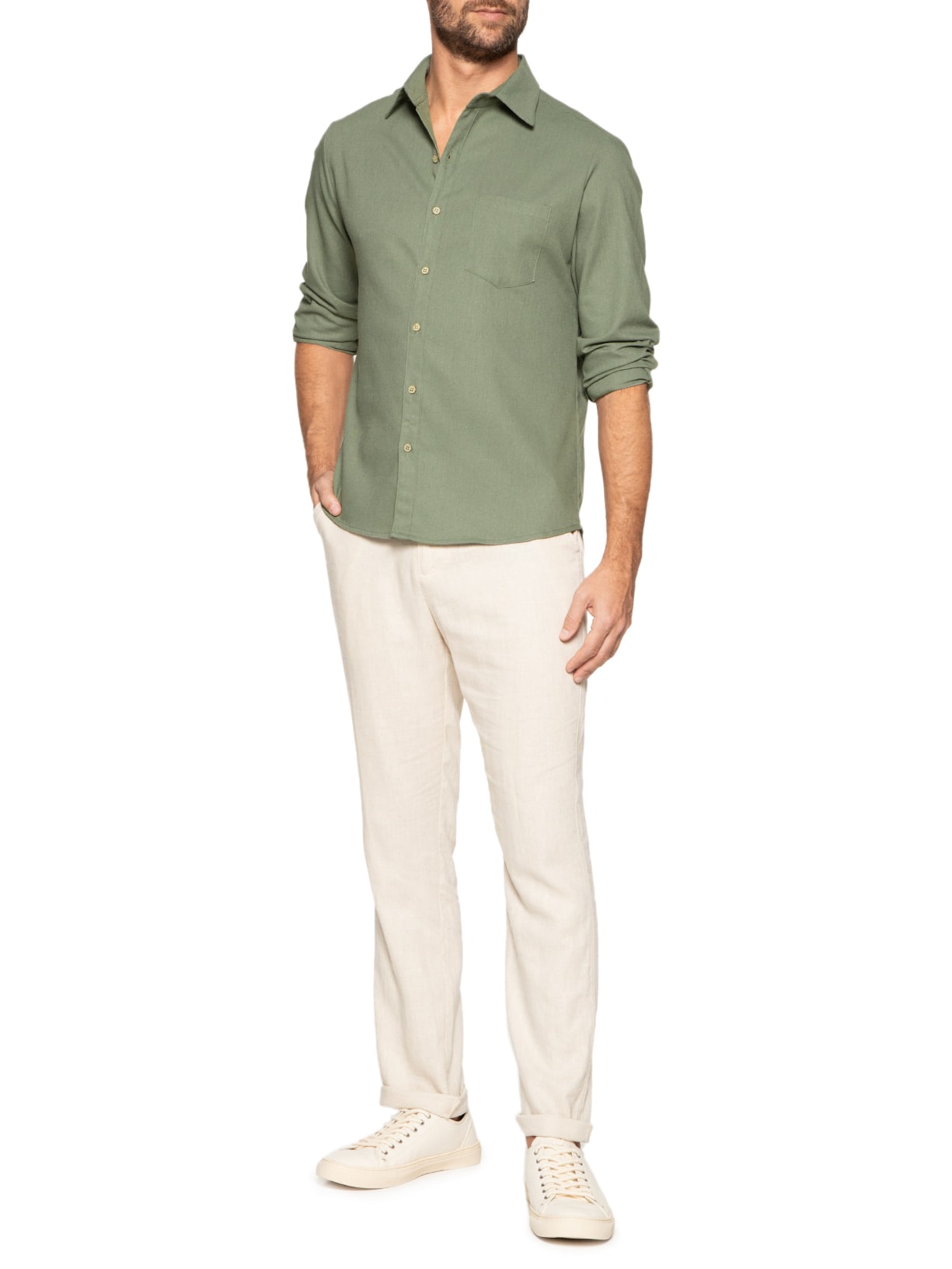 Camisa Masculina Campeche Verde Be.each