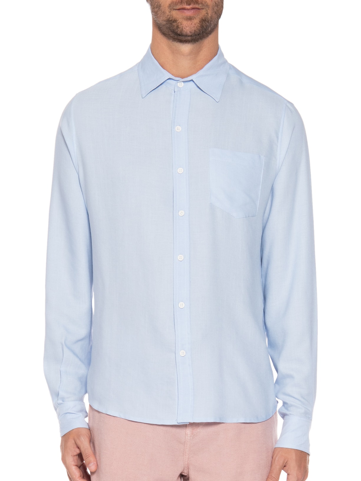 Camisa Masculina Campeche Visco Sereno Azul Be.each