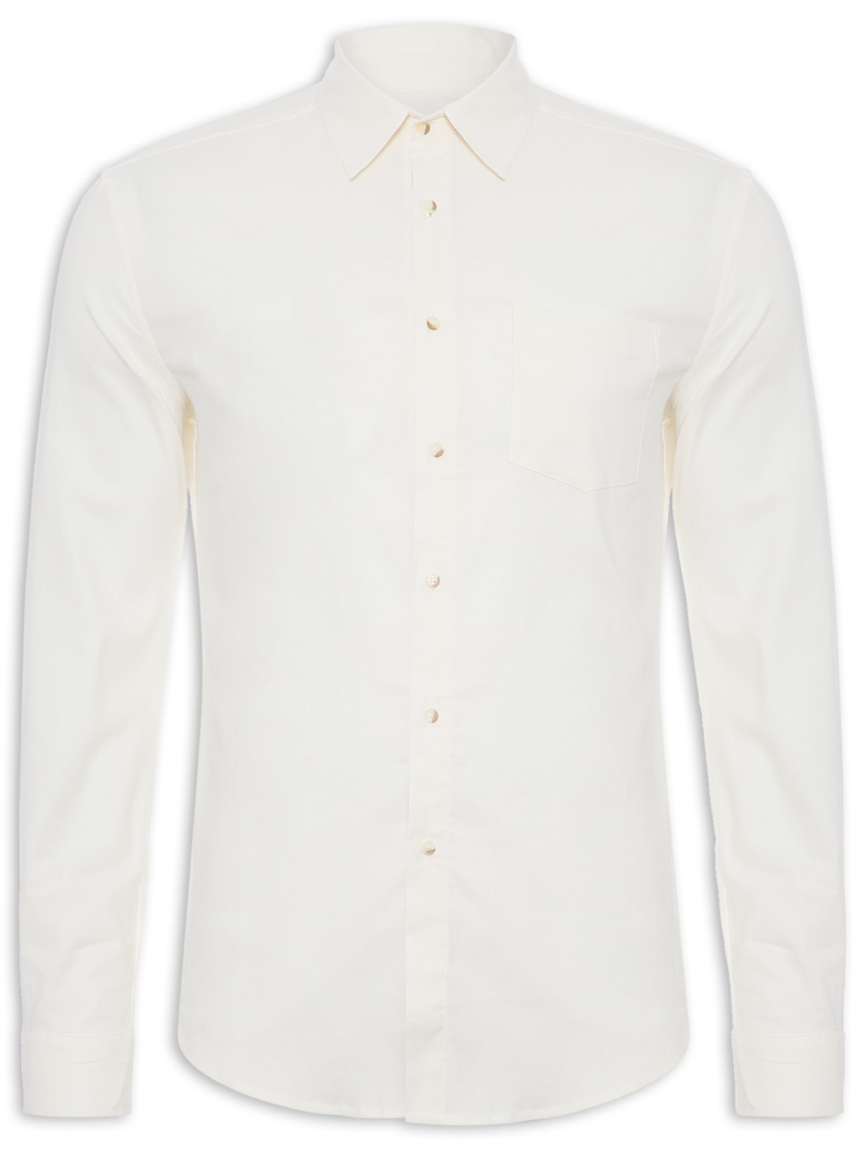 Camisa Masculina Cânhamo Classic Manga Longa - Branco