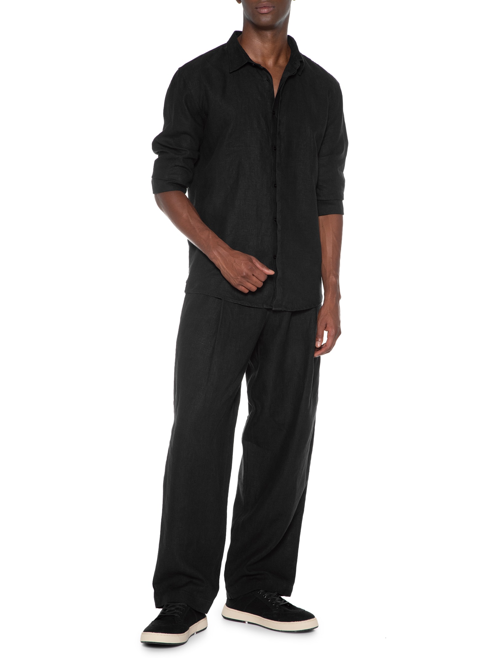 Camisa Masculina Caprice Jazz - Osklen - Preto