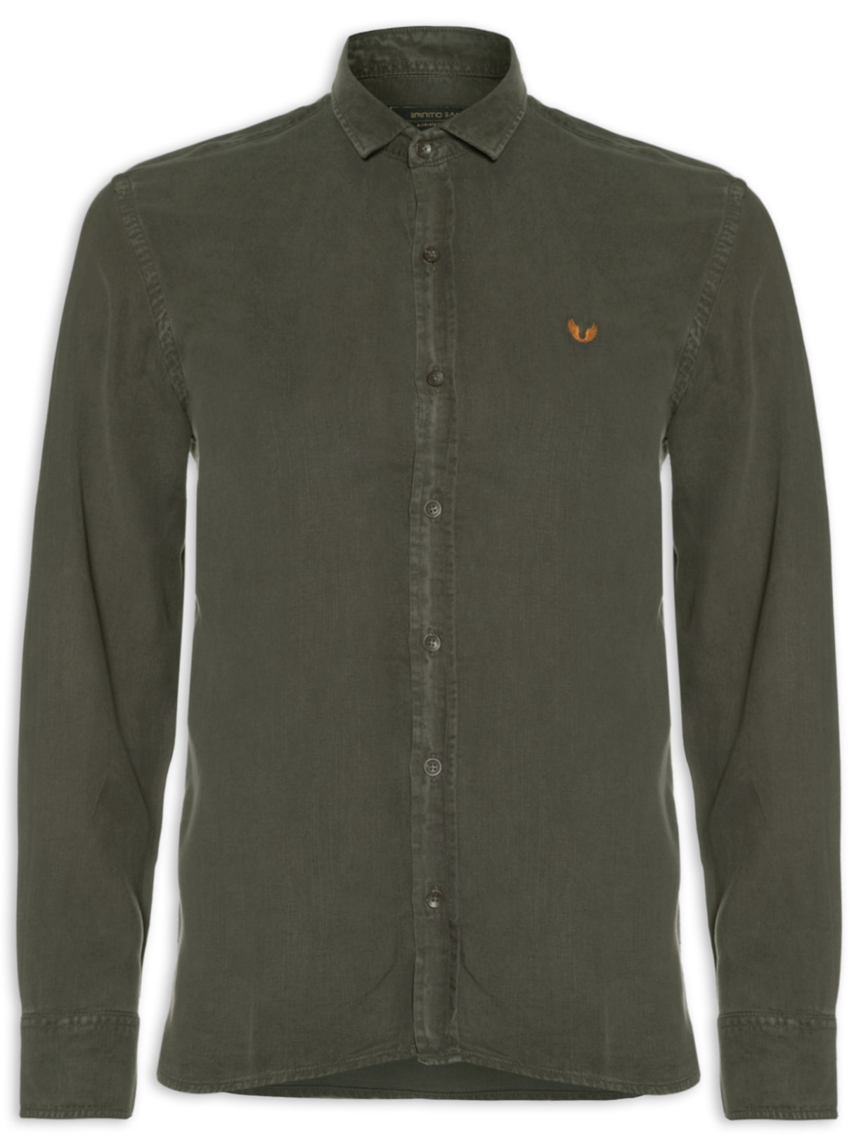 Camisa Masculina Casual Basic Sarja Frank - Verde