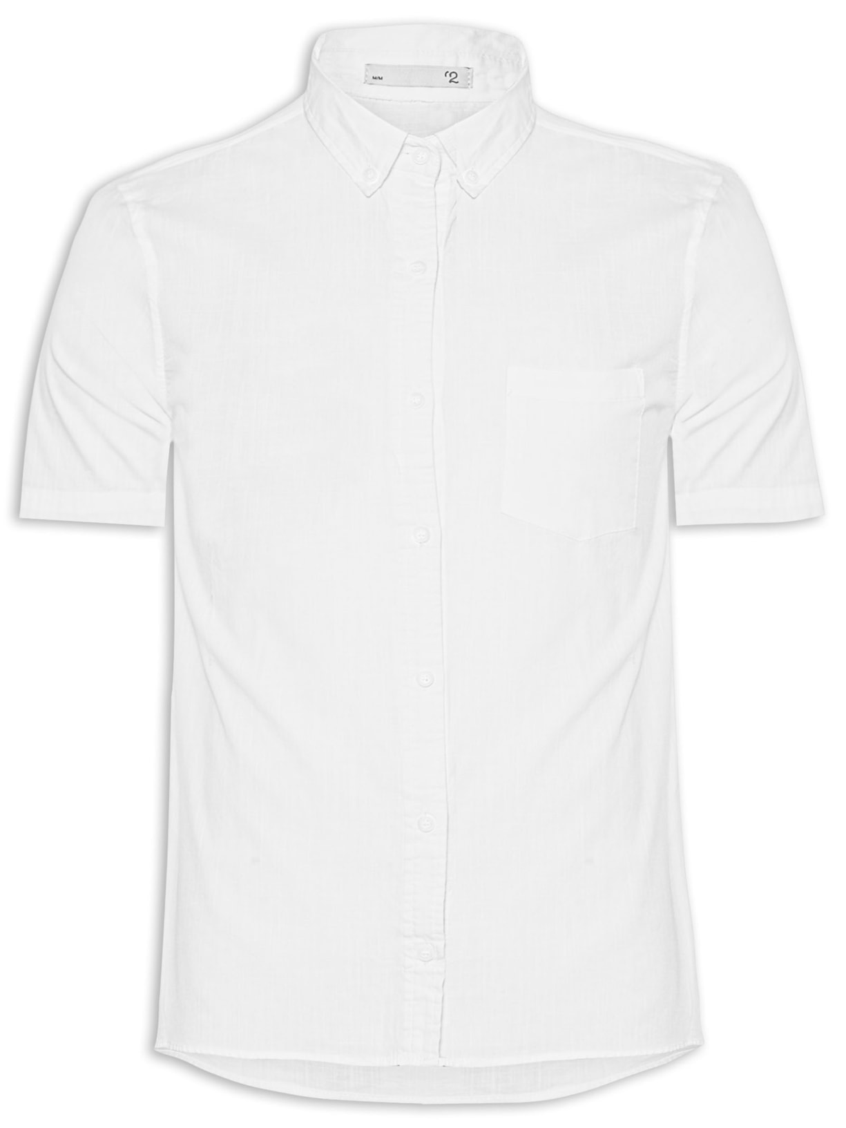 Camisa Masculina Casual Básica Algodão - Off White