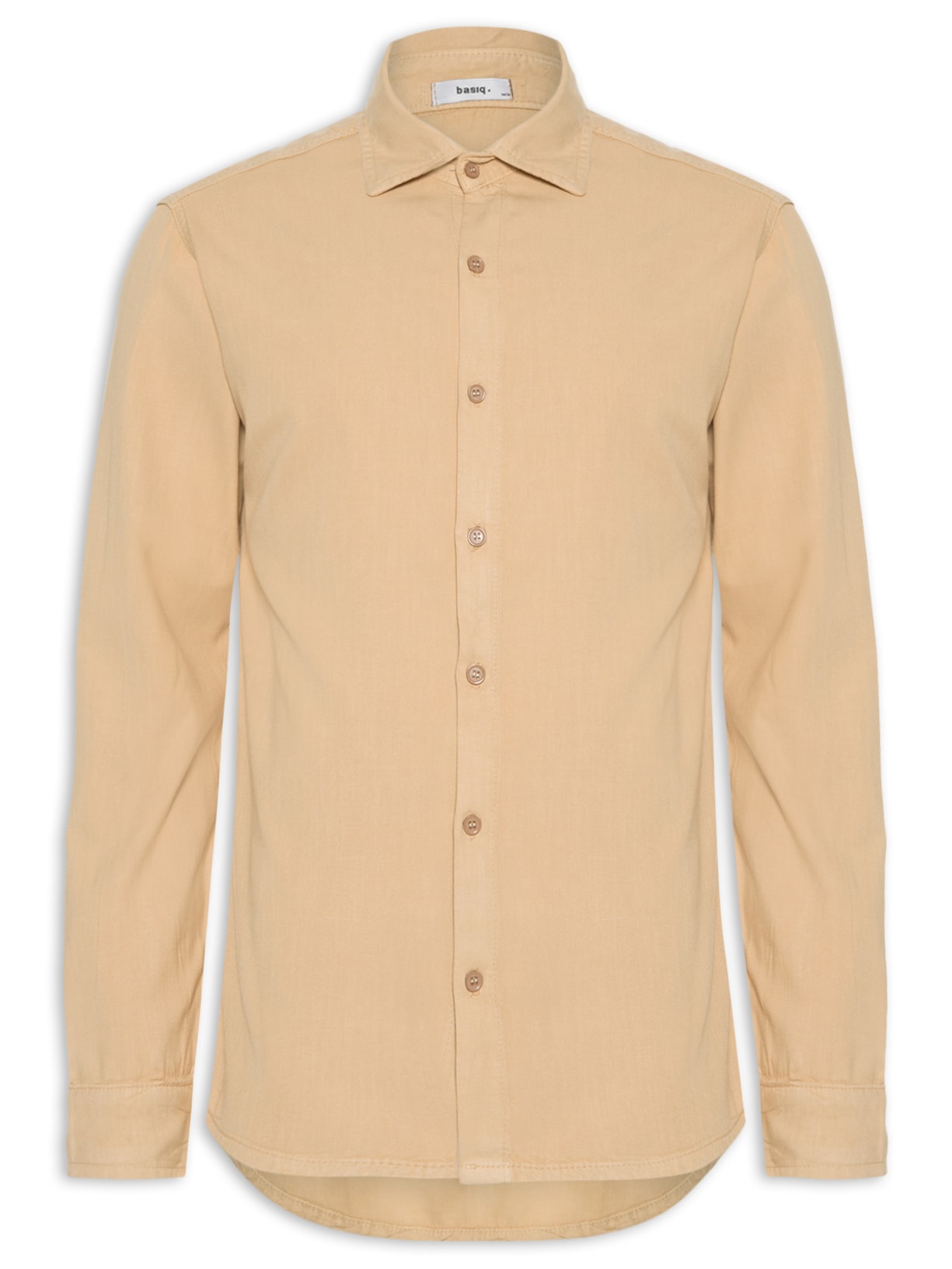 Camisa Masculina Casual Básica - Bege