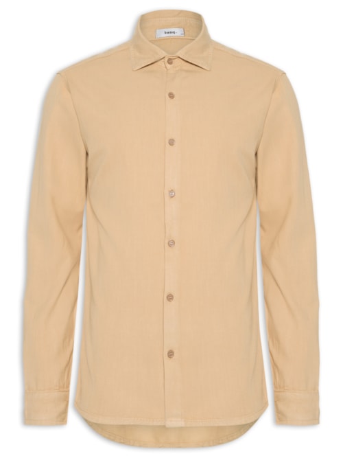 Camisa Masculina Casual Básica - Bege