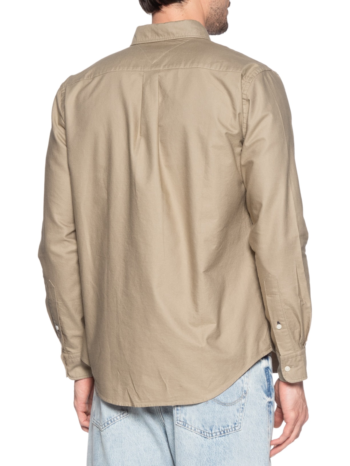 Camisa Masculina Casual Básica Regular Fit Heritage Oxford Bege Tommy Hilfiger