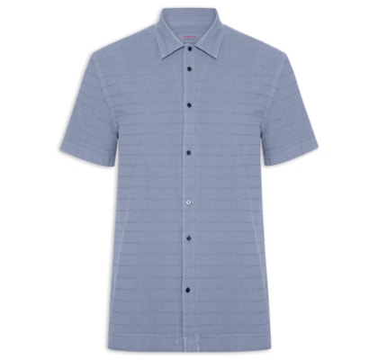 Camisa Masculina Casual Caiçara - Azul