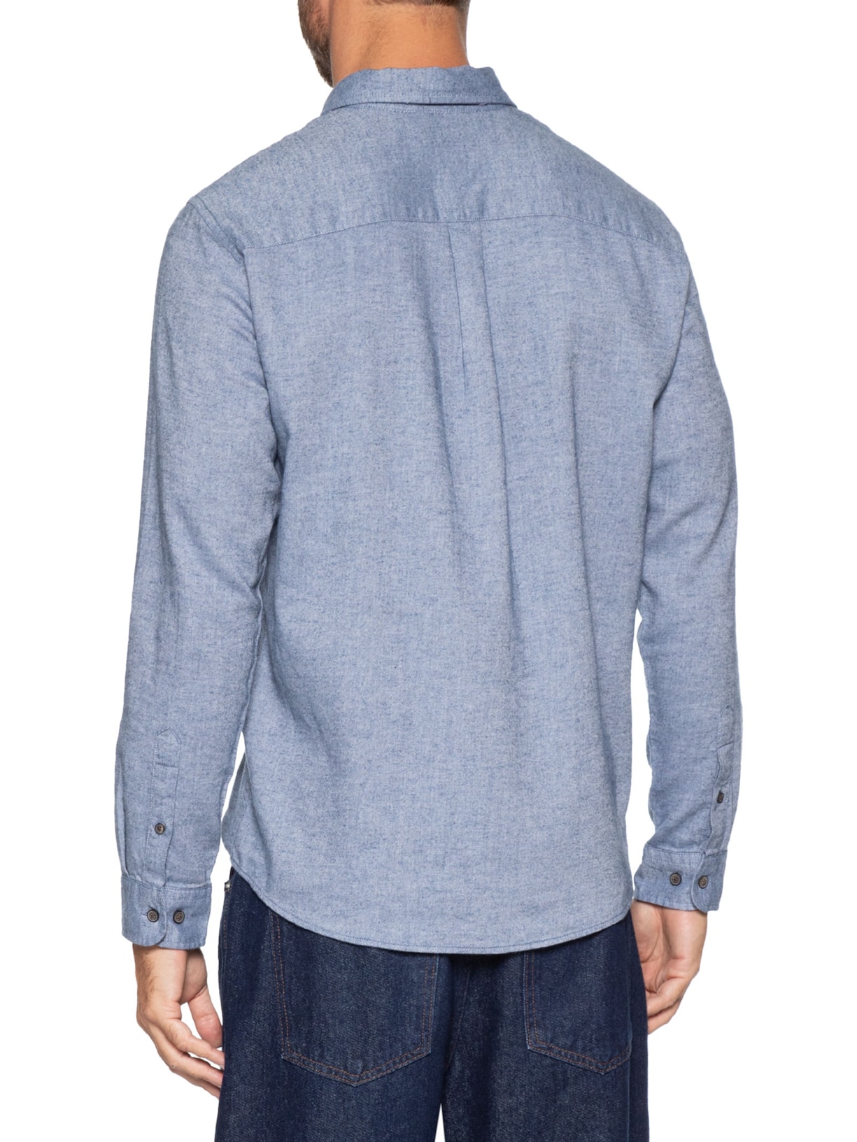 Camisa Masculina Casual Classic Fit Melange Azul Jack & Jones