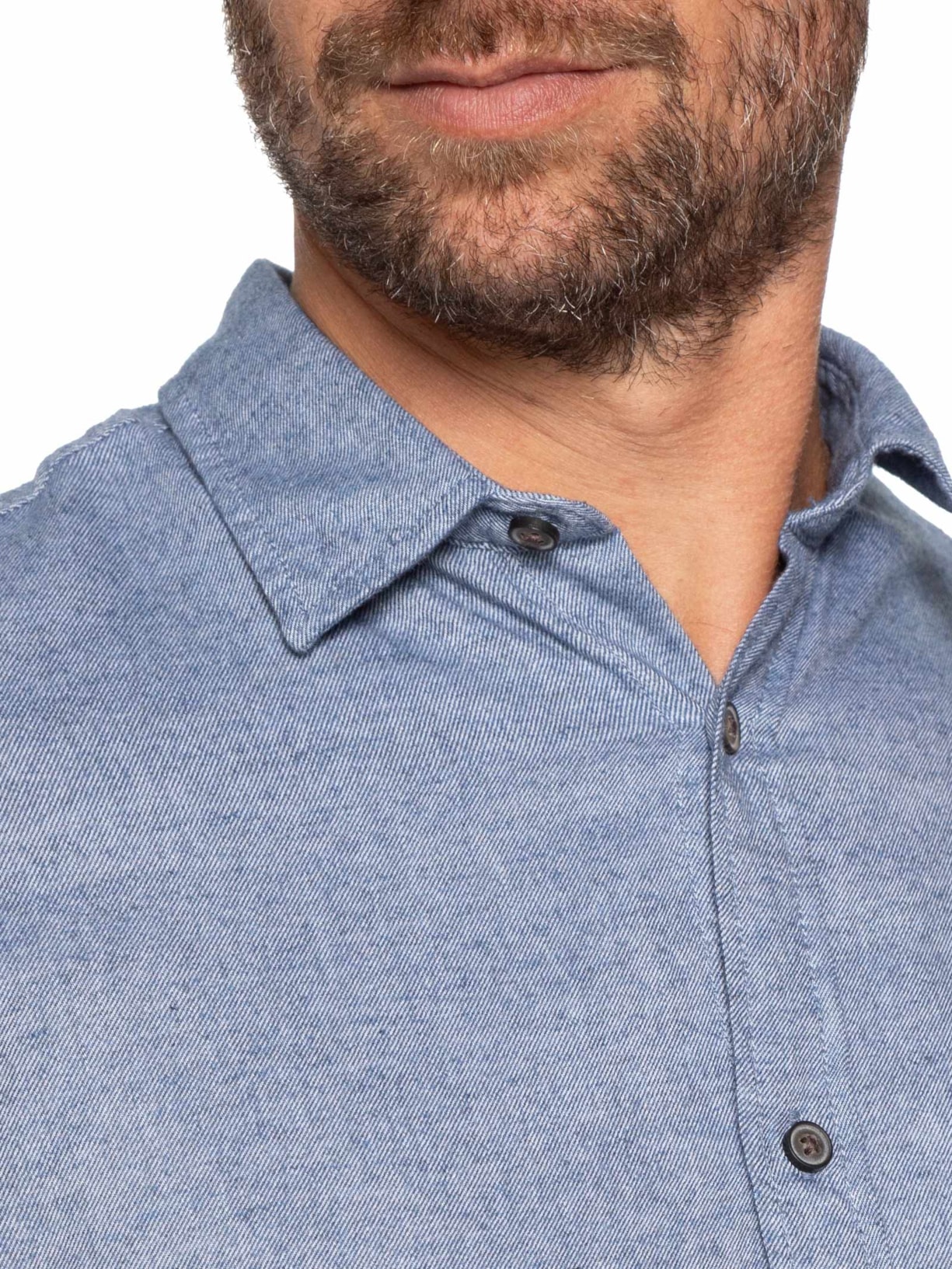 Camisa Masculina Casual Classic Fit Melange Azul Jack & Jones