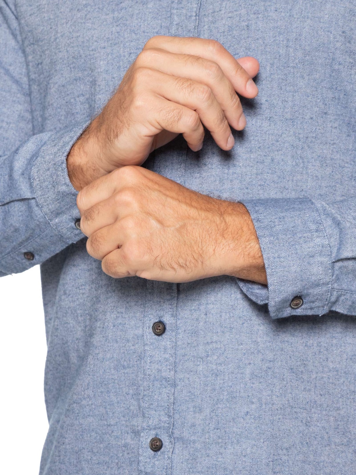 Camisa Masculina Casual Classic Fit Melange Azul Jack & Jones