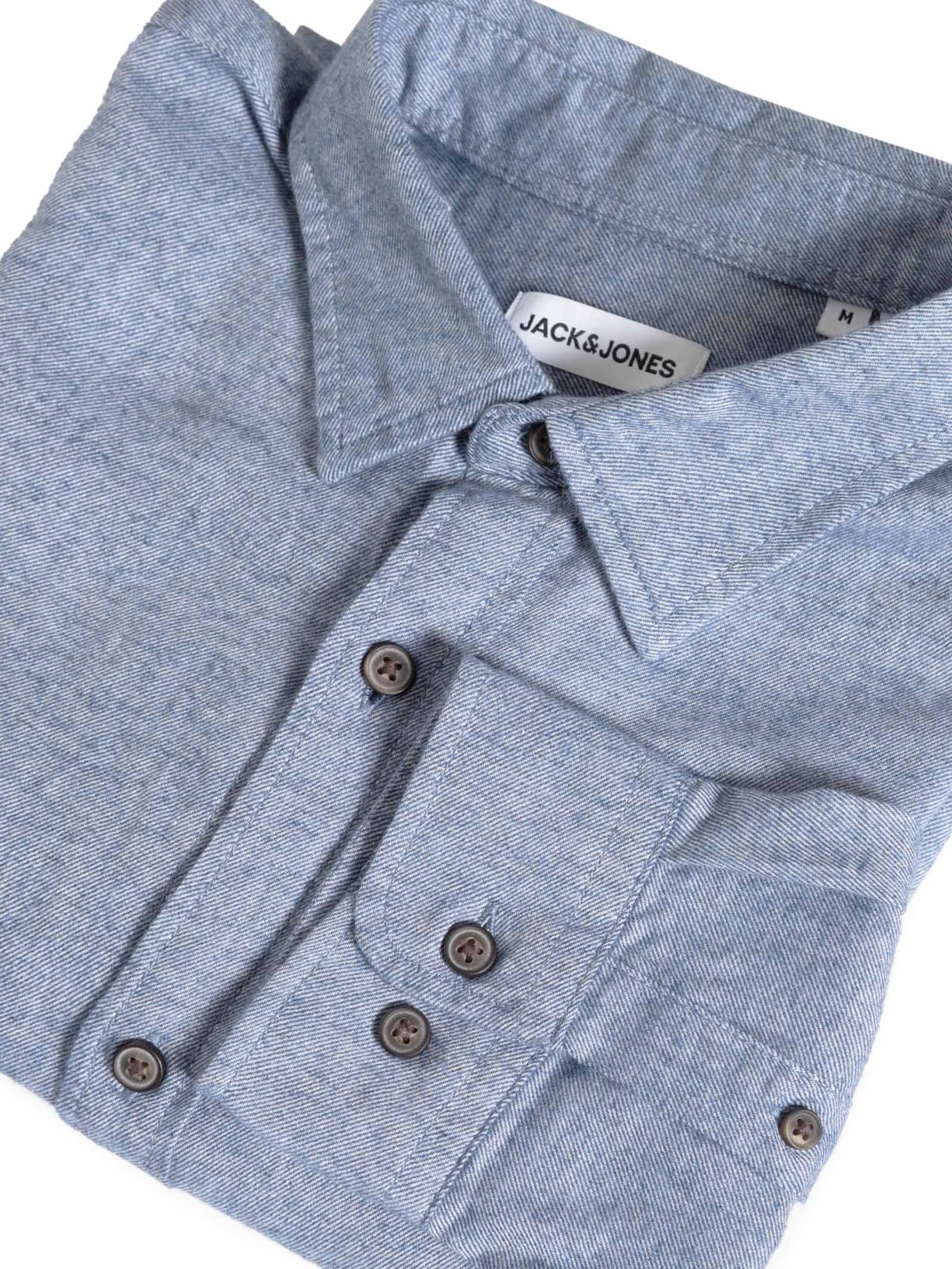 Camisa Masculina Casual Classic Fit Melange Azul Jack & Jones