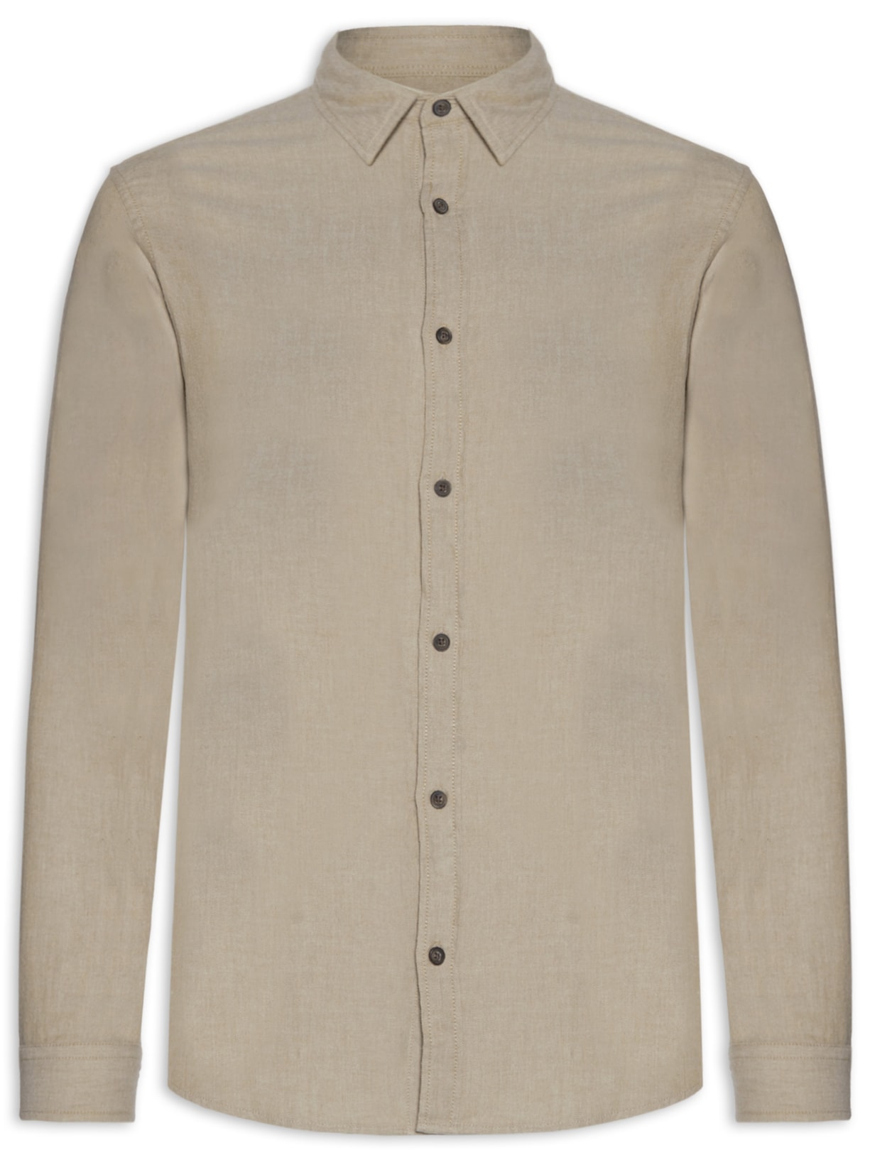 Camisa Masculina Casual Classic Fit Melange Bege Jack & Jones