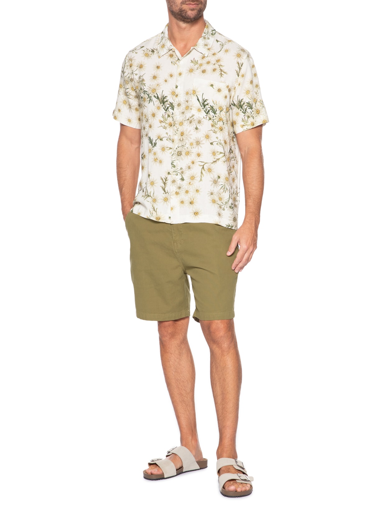Camisa Masculina Casual Daisy Light Branco Osklen