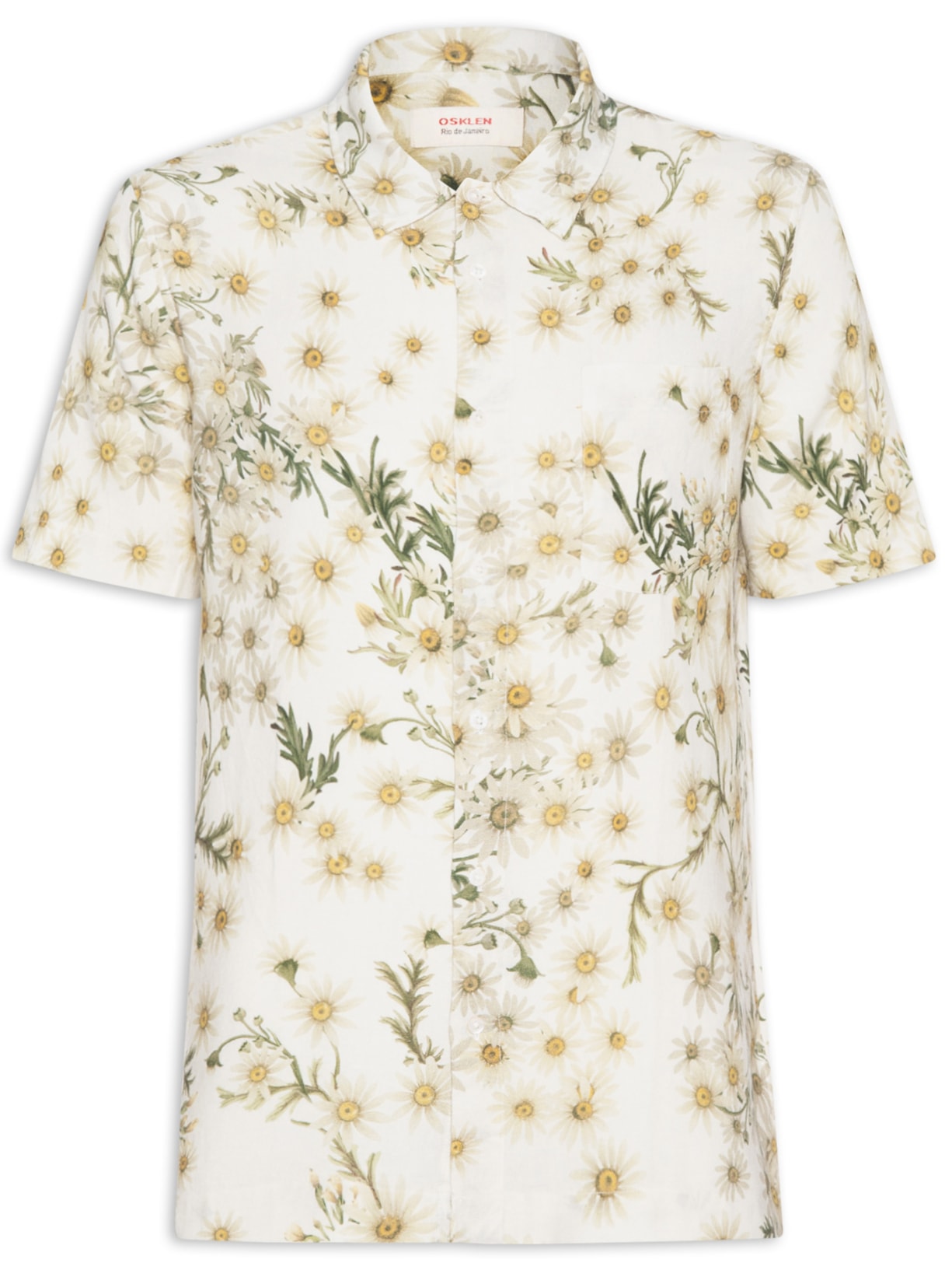Camisa Masculina Casual Daisy Light Branco Osklen