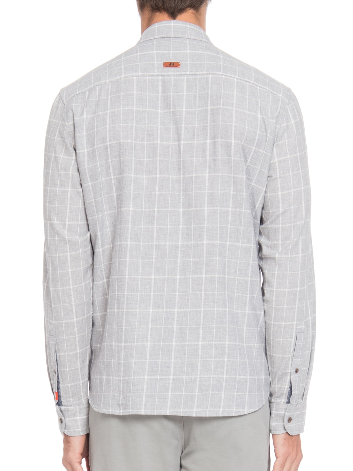 Camisa Masculina Casual De Flanela Strech Cinza Jab