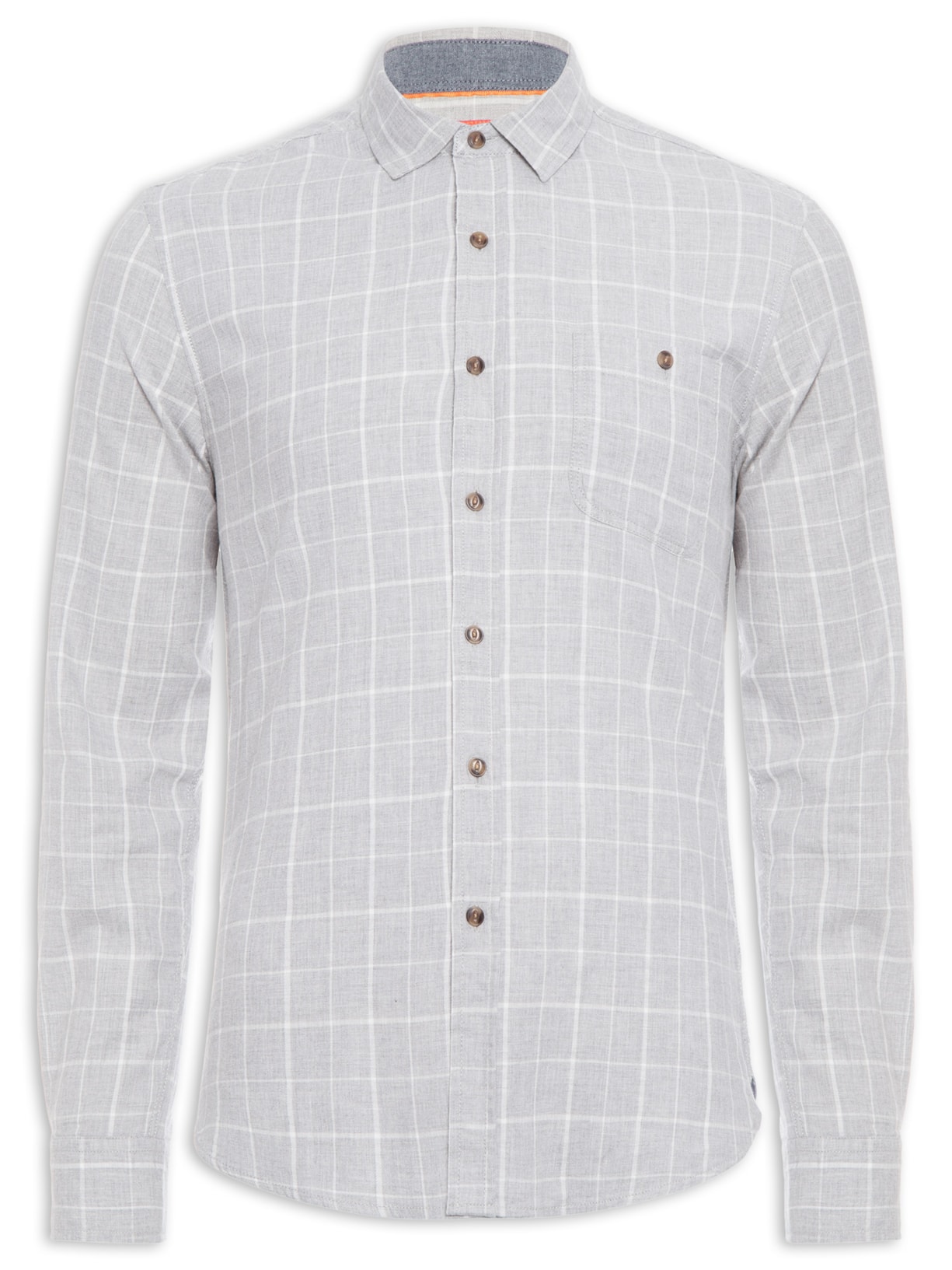 Camisa Masculina Casual De Flanela Strech - Cinza