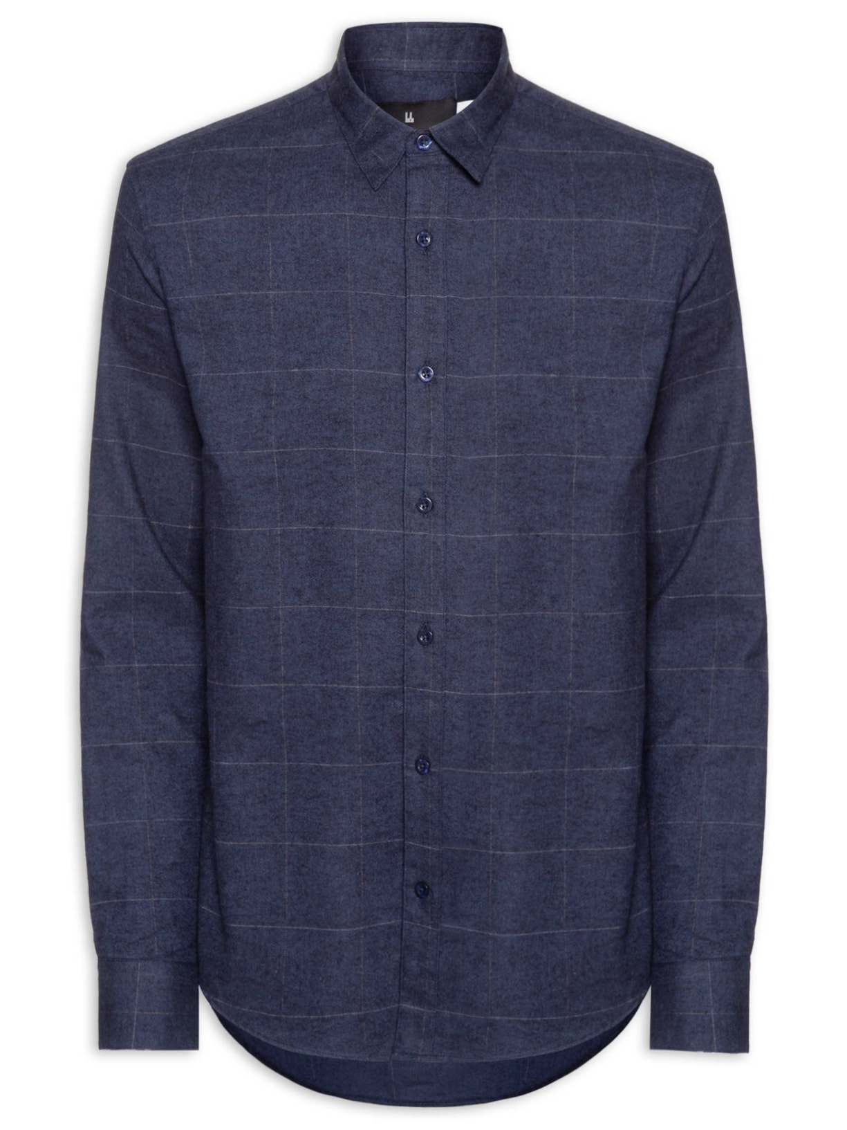 Camisa Masculina Casual Flanela Xadrez Suiça Azul Foxton