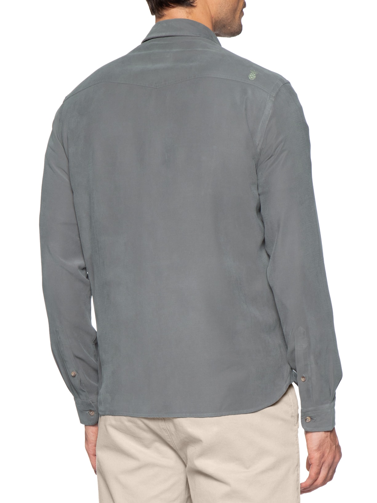 Camisa Masculina Casual Forest Cinza Pineapple