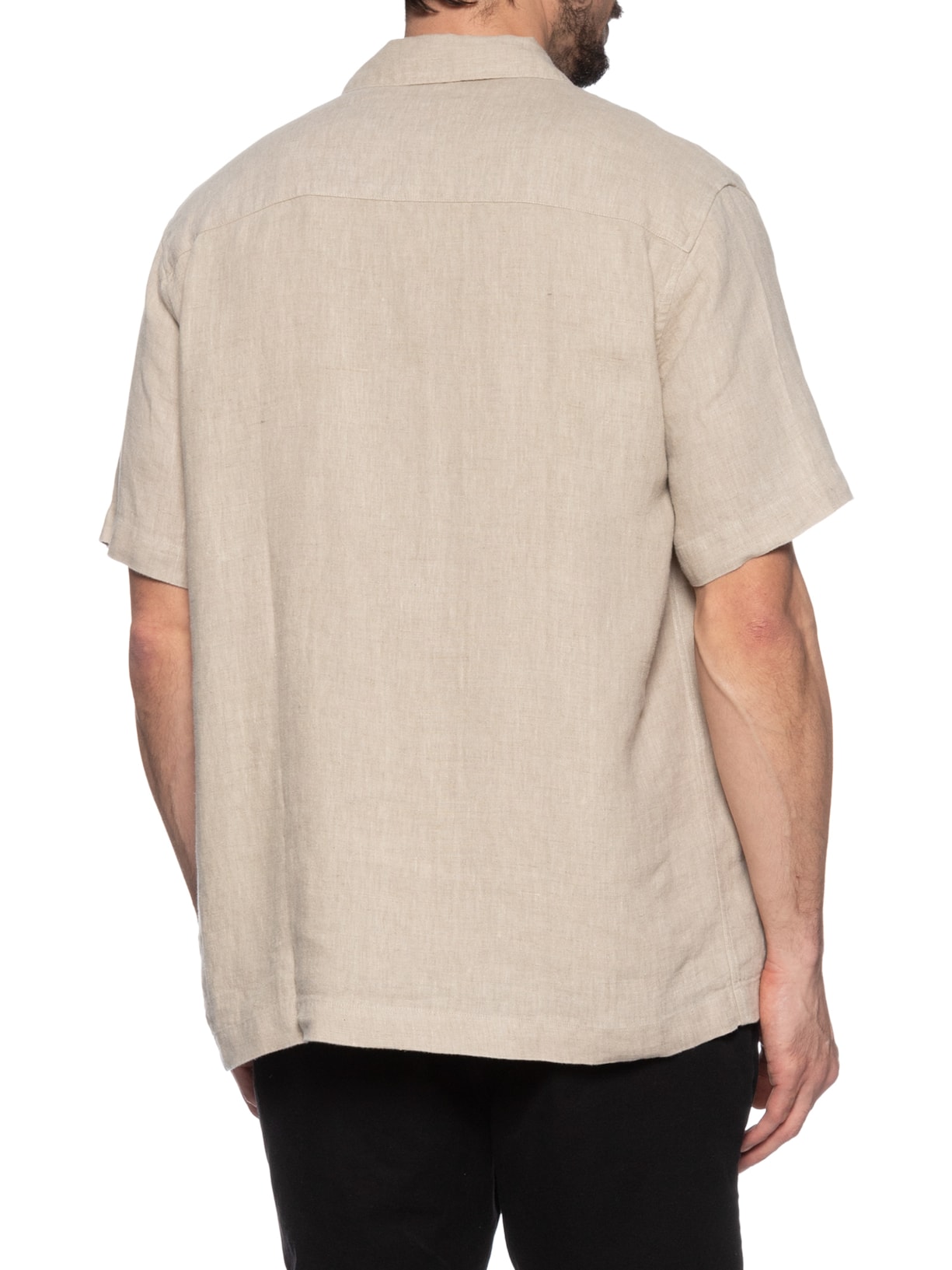 Camisa Masculina Casual Linen Coqueiros Bege Osklen