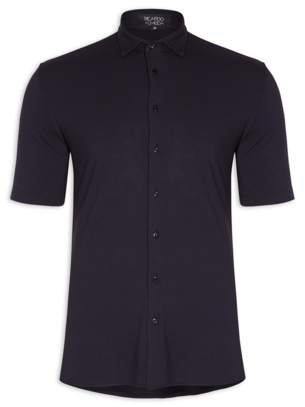 Camisa Masculina Casual Manga Curta - Azul