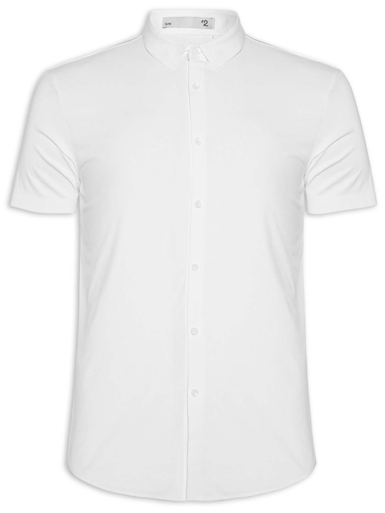 Camisa Masculina Casual Manga Curta - Branco