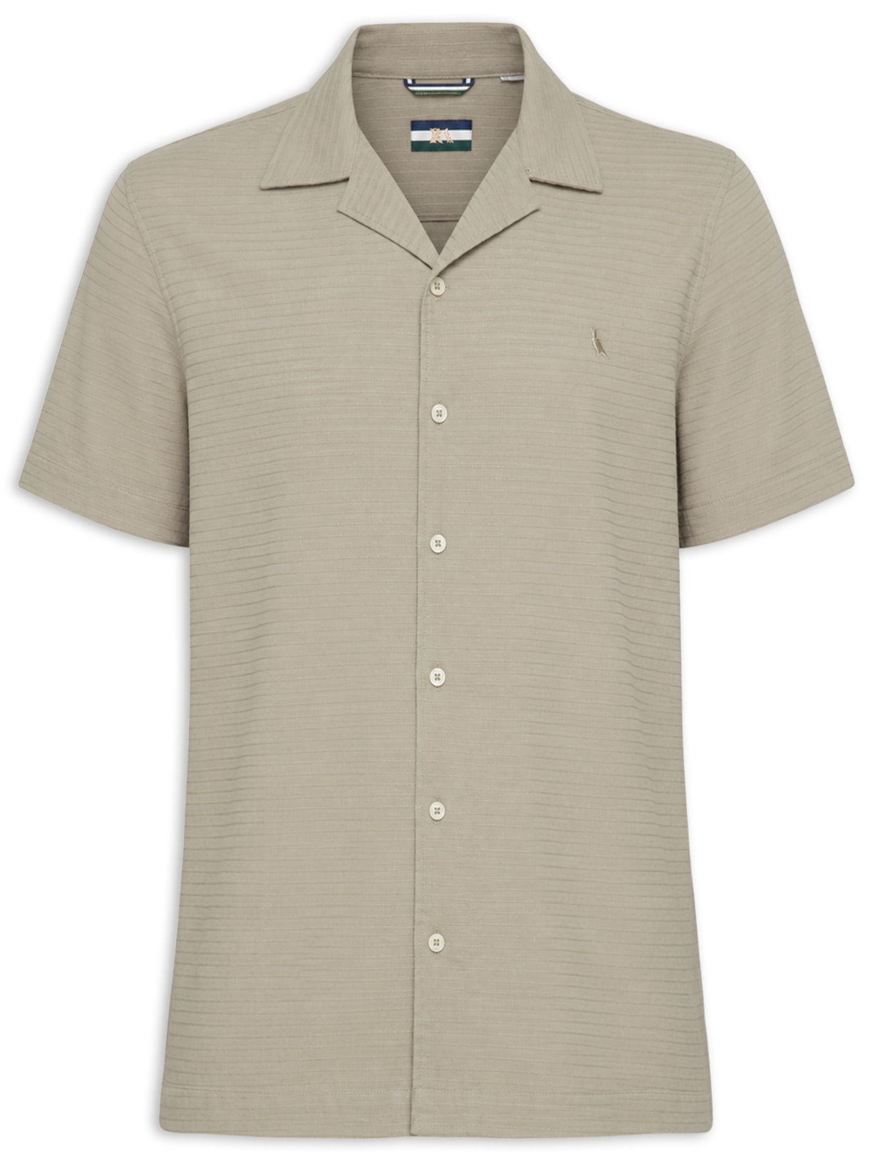 Camisa Masculina Casual Manga Curta Malta Bege Reserva