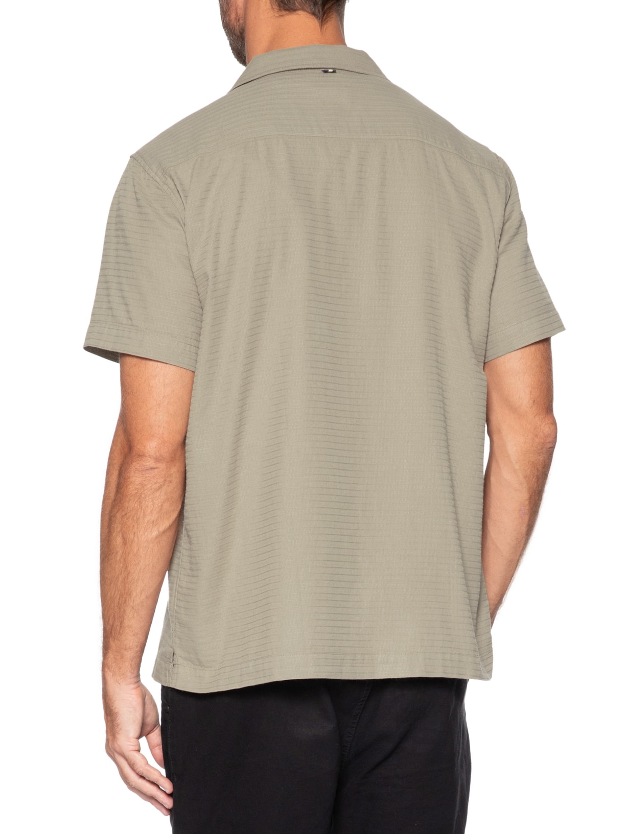 Camisa Masculina Casual Manga Curta Malta Bege Reserva