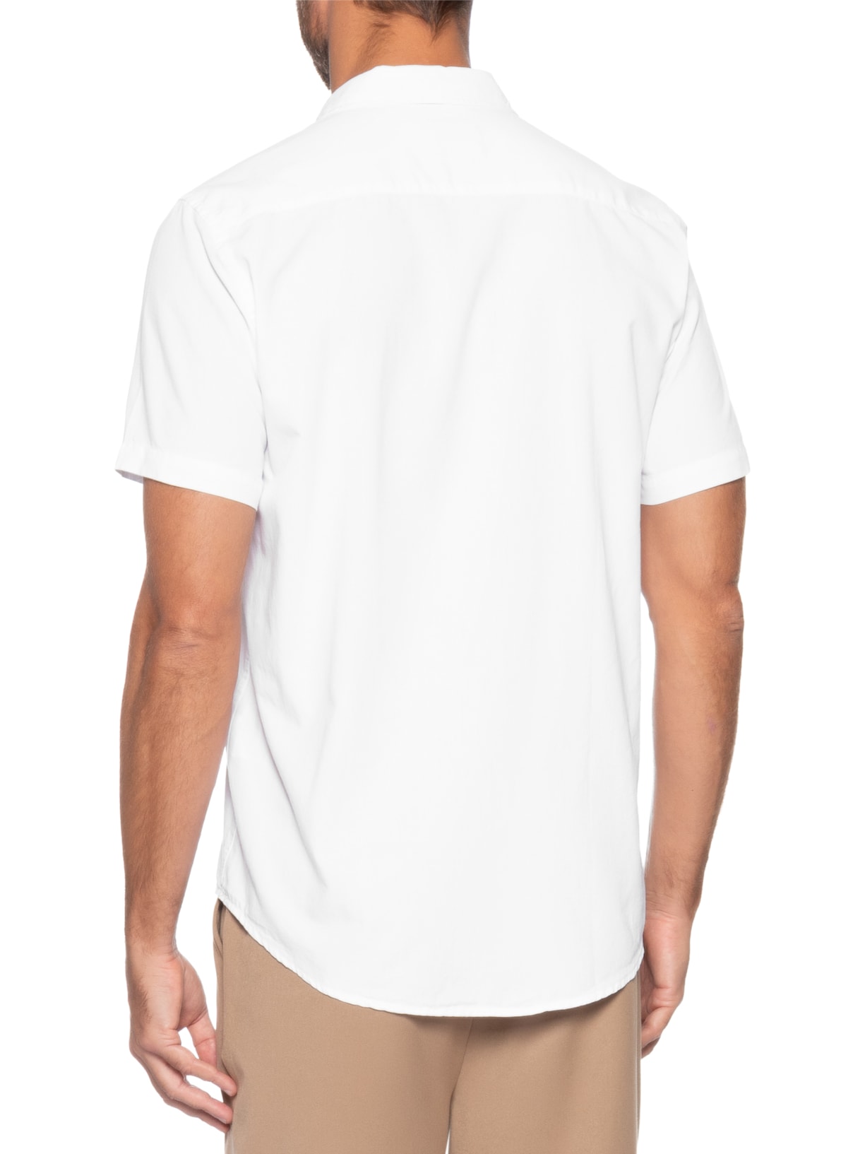 Camisa Masculina Casual Manga Curta Nova Paraty Branco Reserva