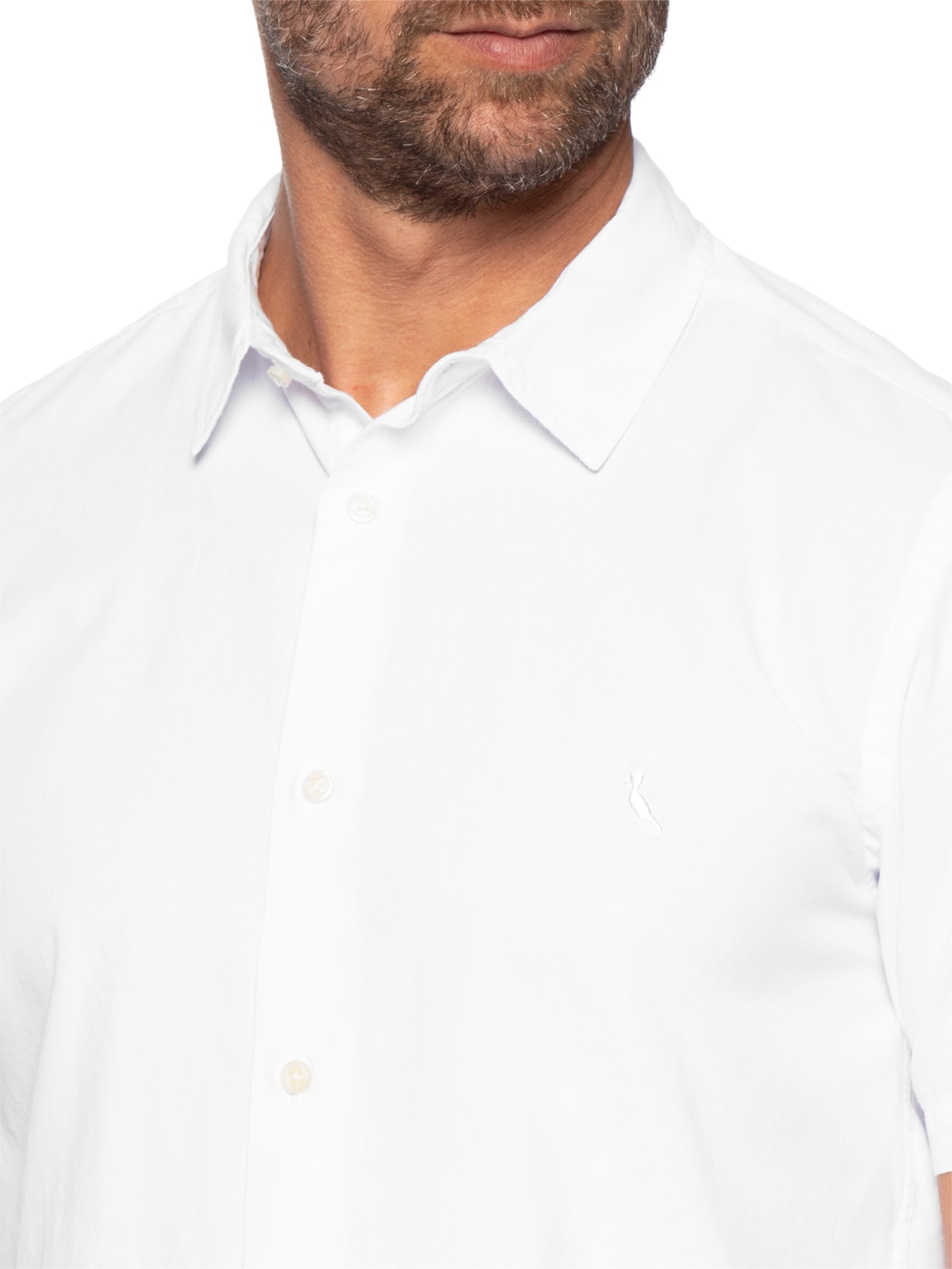 Camisa Masculina Casual Manga Curta Nova Paraty Branco Reserva