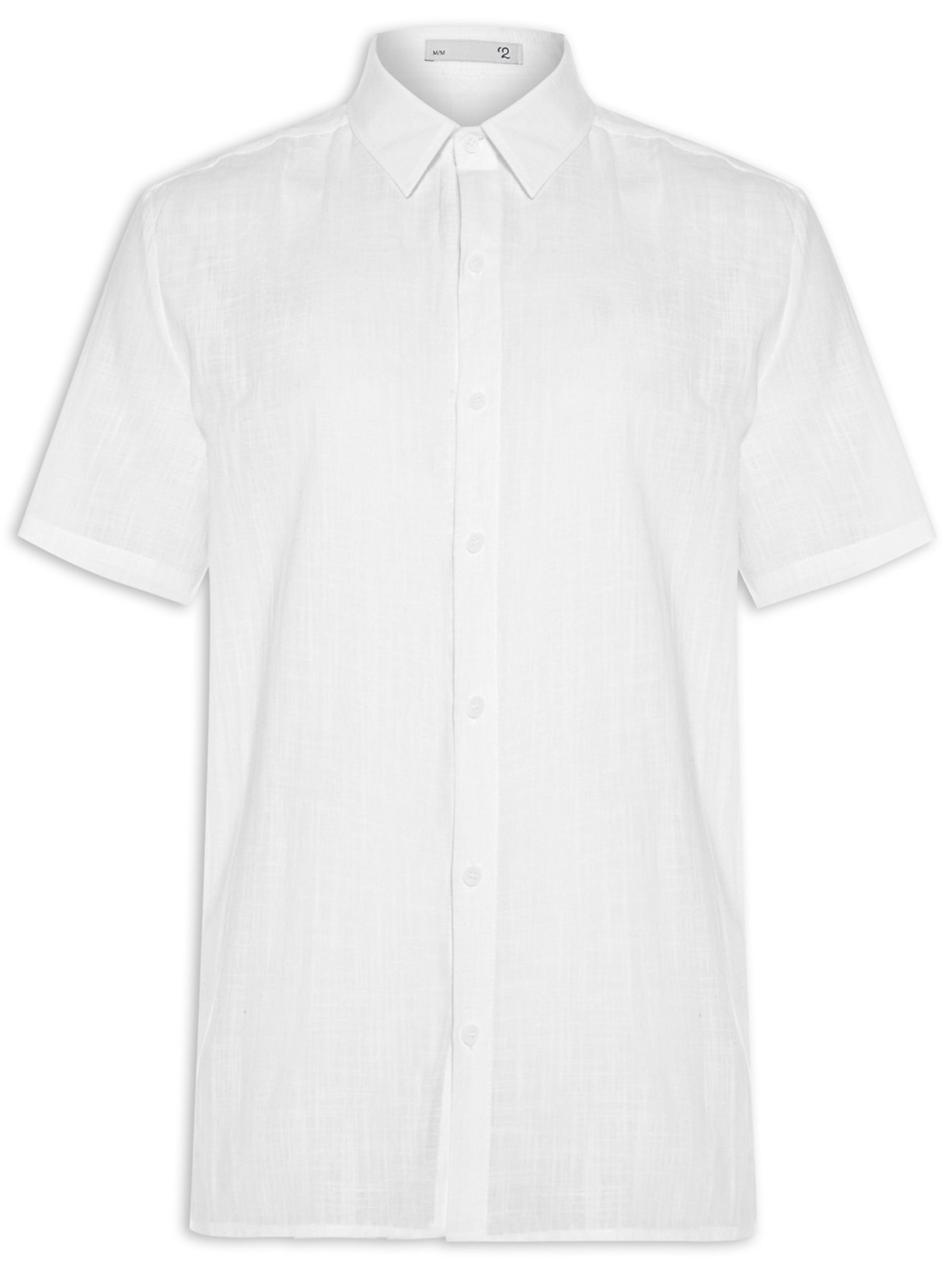 Camisa Masculina Casual Manga Curta - Off White