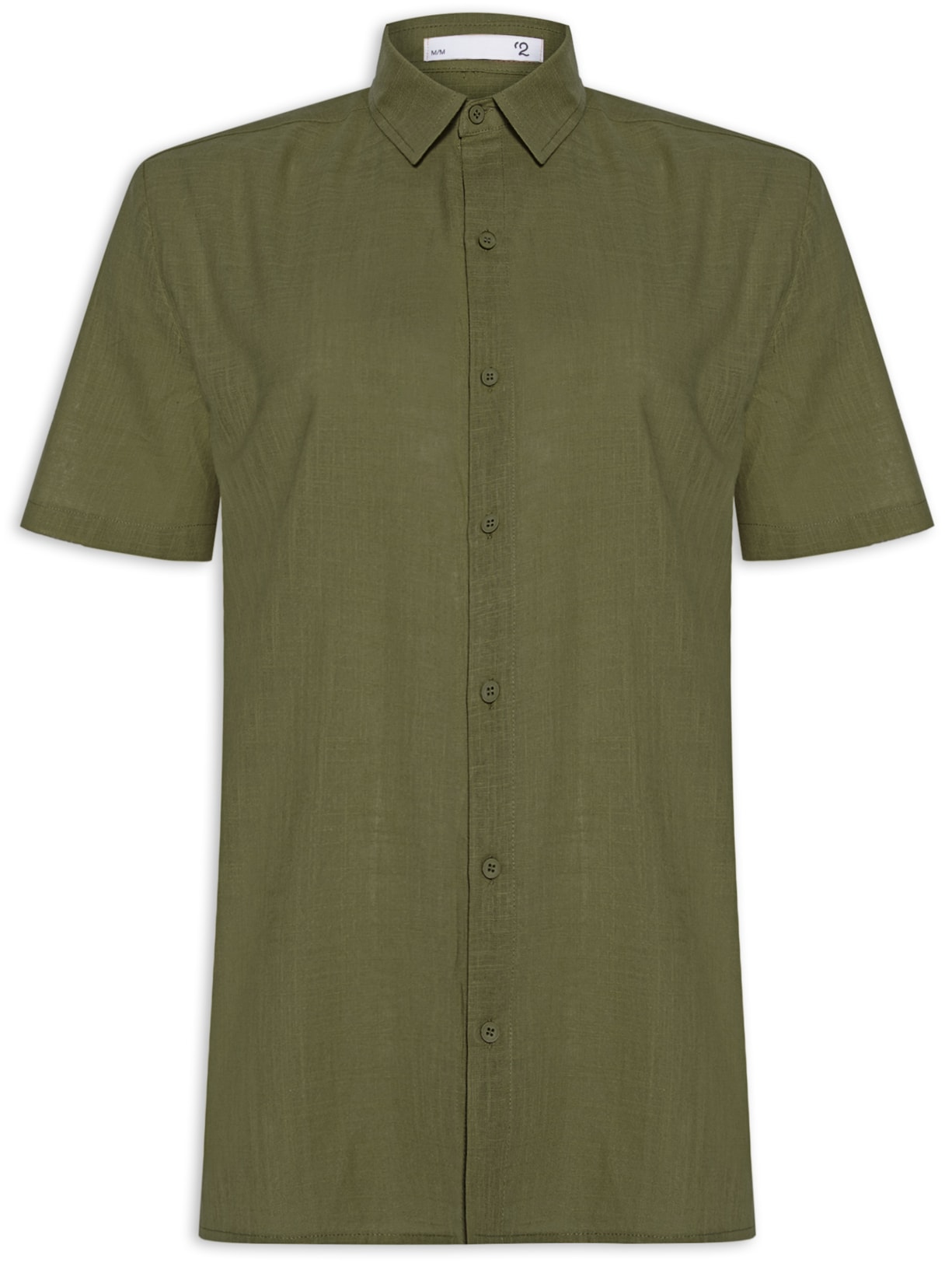 Camisa Masculina Casual Manga Curta - Verde