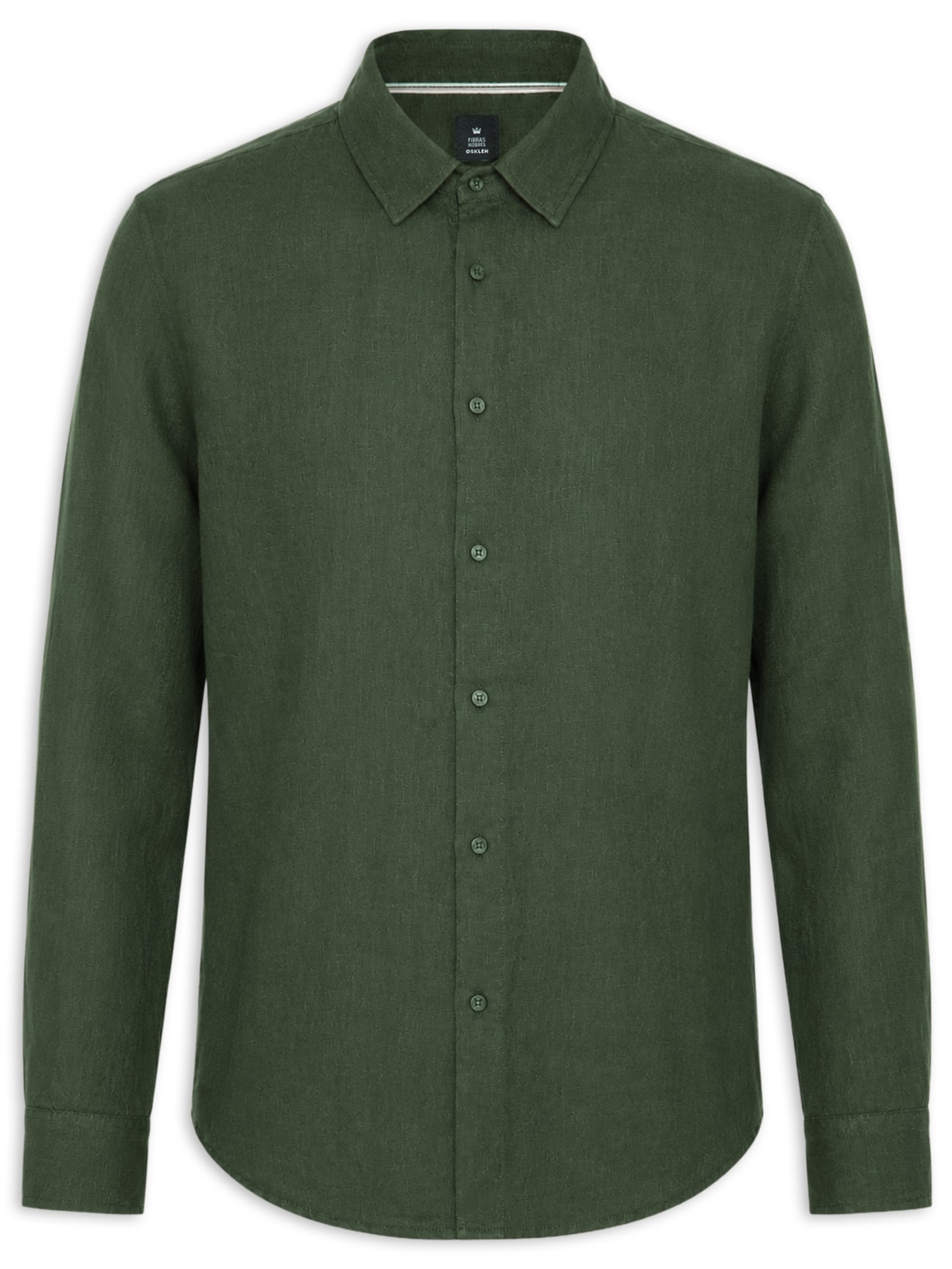 Camisa Masculina Casual Manga Longa Classic Linen Color - Verde