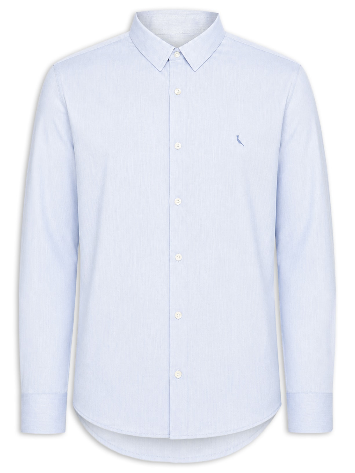 Camisa Masculina Casual Manga Longa Kiro - Azul