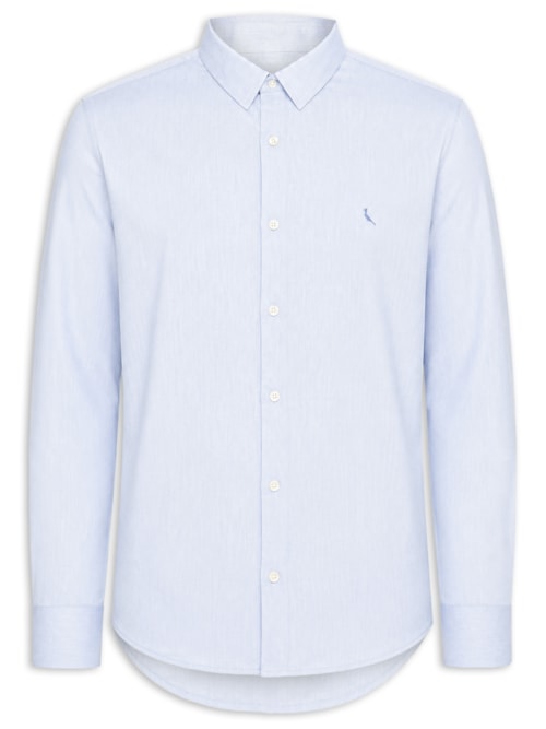 Camisa Masculina Casual Manga Longa Kiro - Azul