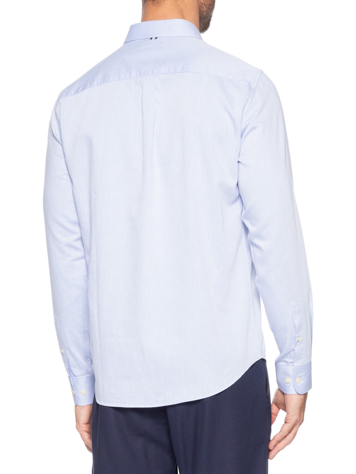 Camisa Masculina Casual Manga Longa Kiro Azul Reserva