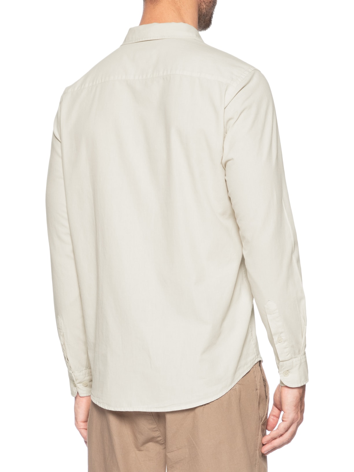 Camisa Masculina Casual Manga Longa Paraty Contraste Off White Reserva